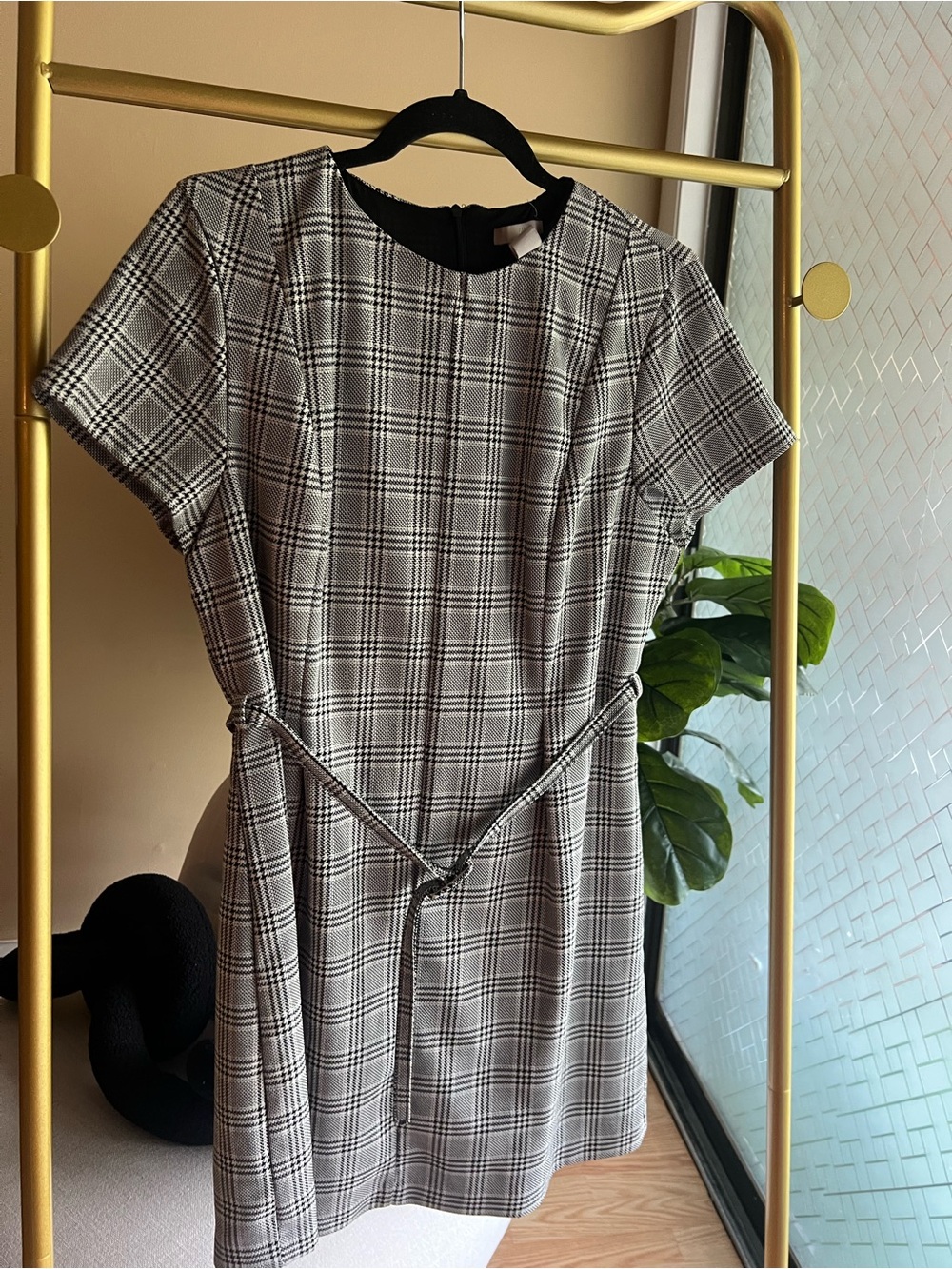 H&M Houndstooth Office Casual Dress
